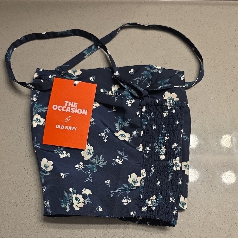 NWT Old Navy Floral Taffeta Crop